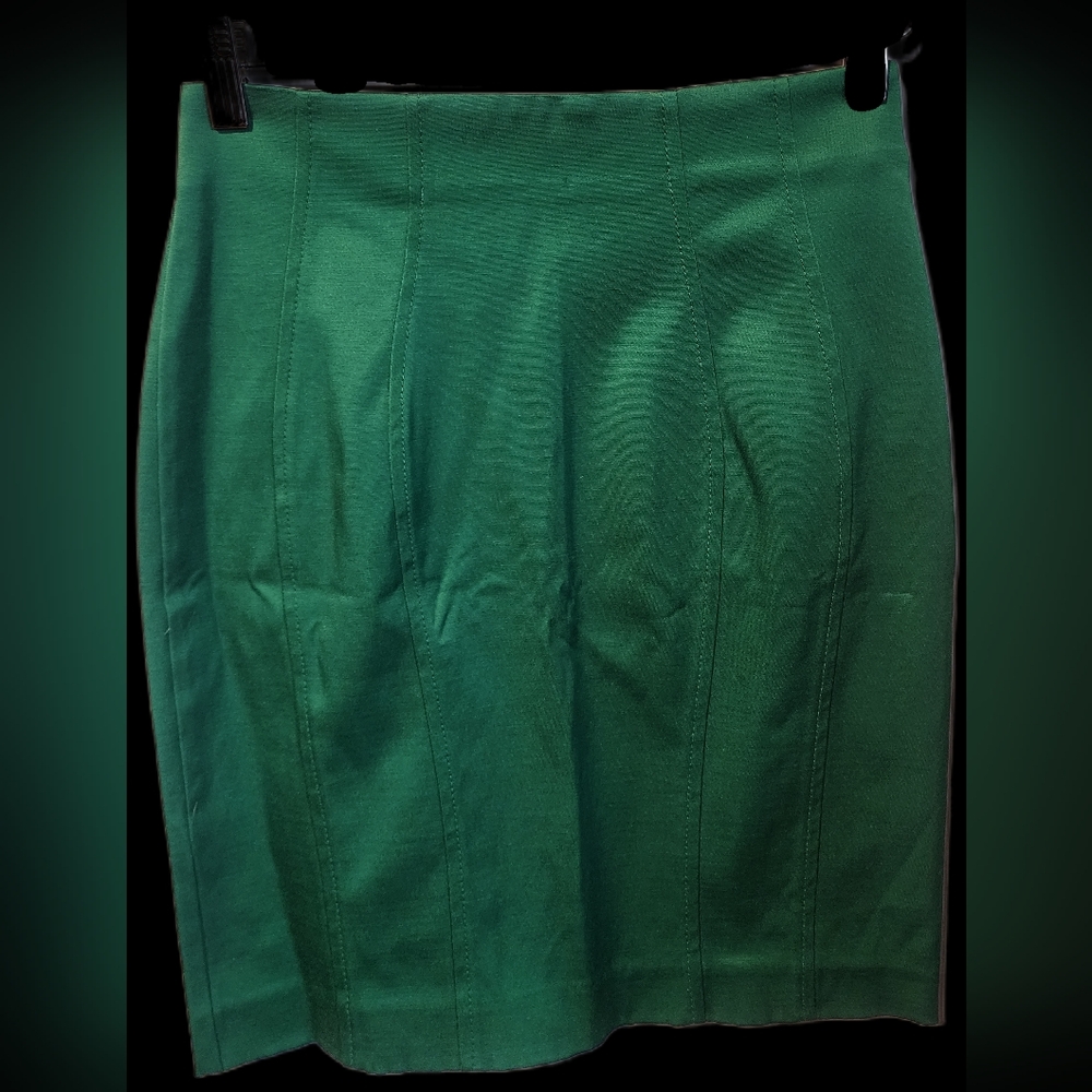 H&M Green Mini Bodycon Skirt With Full Zipper